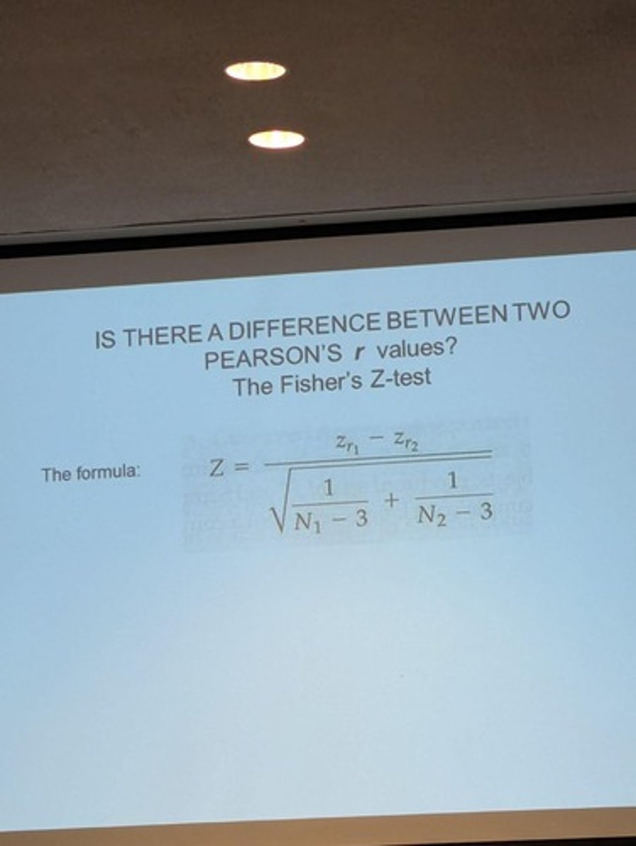 <p>To determine if there is a significant difference between two different r-values.</p>
