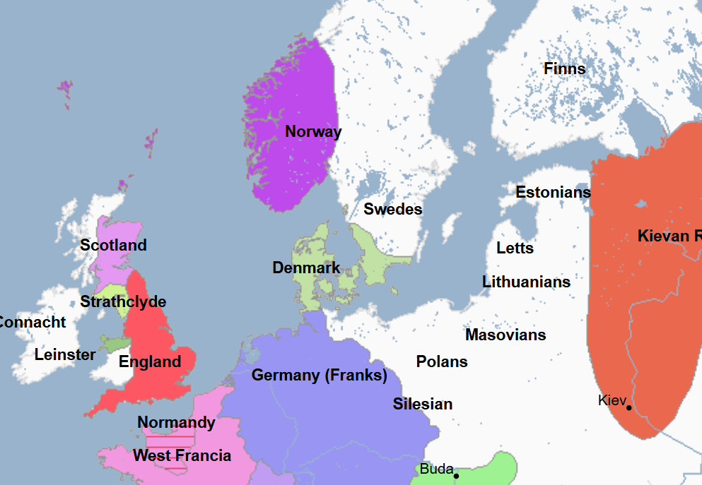 <ul><li><p>First Historical King and Founder of the Kingdom of Denmark</p><ul><li><p>His son’s real last name lends itself to his own name</p></li></ul></li><li><p>He was the last Danish King that practiced Norse Paganism</p></li><li><p>He commissioned the first of the “Jelling Stones” in the town of Jelling in Denmark, which commemorated the memory of his wife Thyra </p></li></ul><p></p>