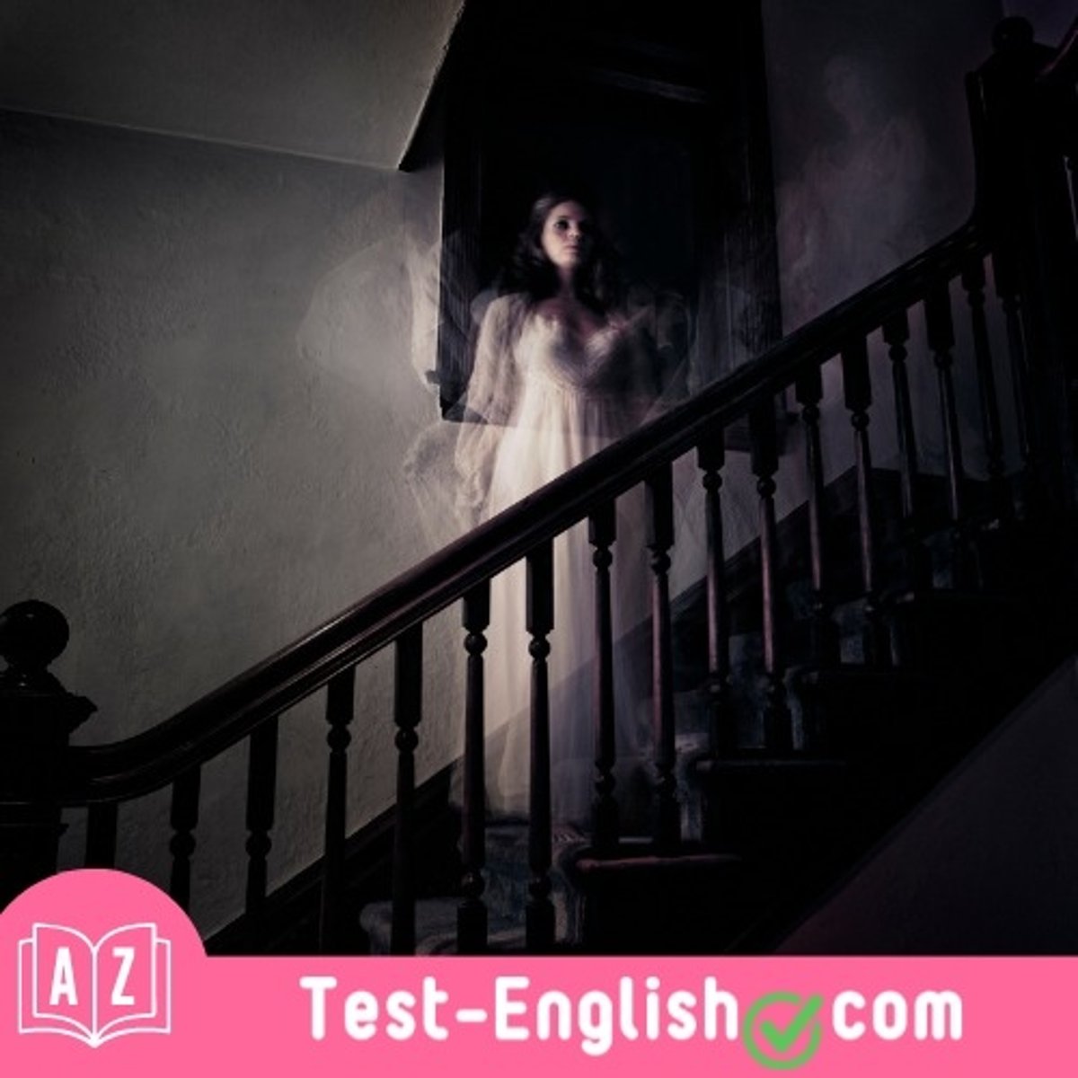 <p>The children were too scared to go inside the _____. (2 words)</p>