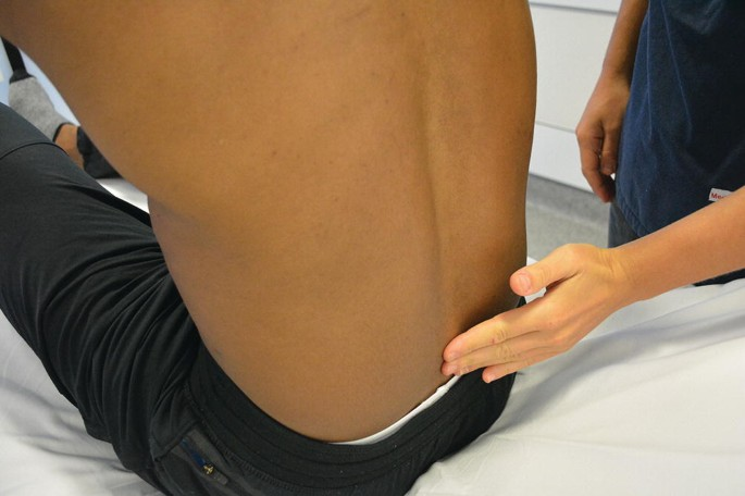 <ul><li><p><span style="font-size: inherit"><strong>Inspect</strong></span> for any scars and any obvious deformities of the chest wall or spine</p></li><li><p><span style="font-size: inherit"><strong>Palpate</strong></span> for sacral oedema: </p><ul><li><p>press over the sacrum gently for 5-10 seconds</p><ul><li><p>allows any fluid to be pushed out of the way</p></li></ul></li><li><p>After releasing the pressure, look and feel for a pit in the area (pitting oedema)</p><ul><li><p>fluid will accumulate at the sacrum in patients who spend a lot of time in bed</p></li></ul></li><li><p>Pitting oedema: sign of <strong>cardiac failure</strong> or <strong>fluid overload</strong></p></li></ul></li></ul><p></p>