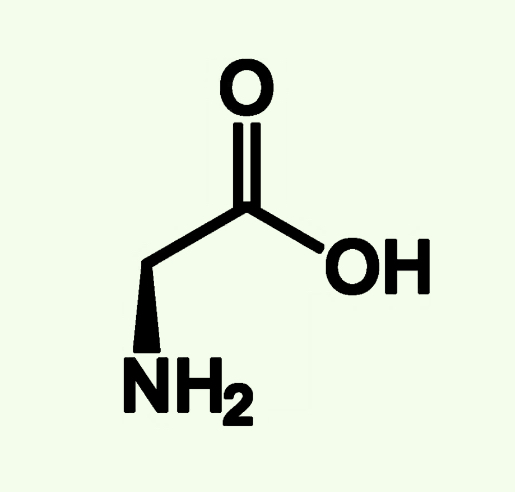 <p>Gly (G)</p><p>R — H</p><p>Not a Chiral/Not Enantiomer</p><p>Very Small, Too Flexible and disturbs alpha Helix</p>