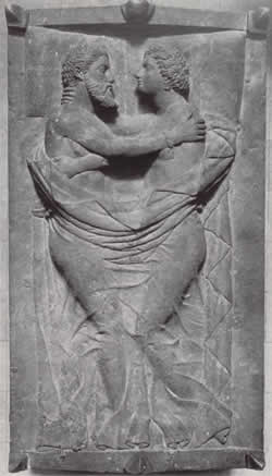 <p>Sarcophagus lid of Ramtha Visnai and Arnth Tetnies</p>