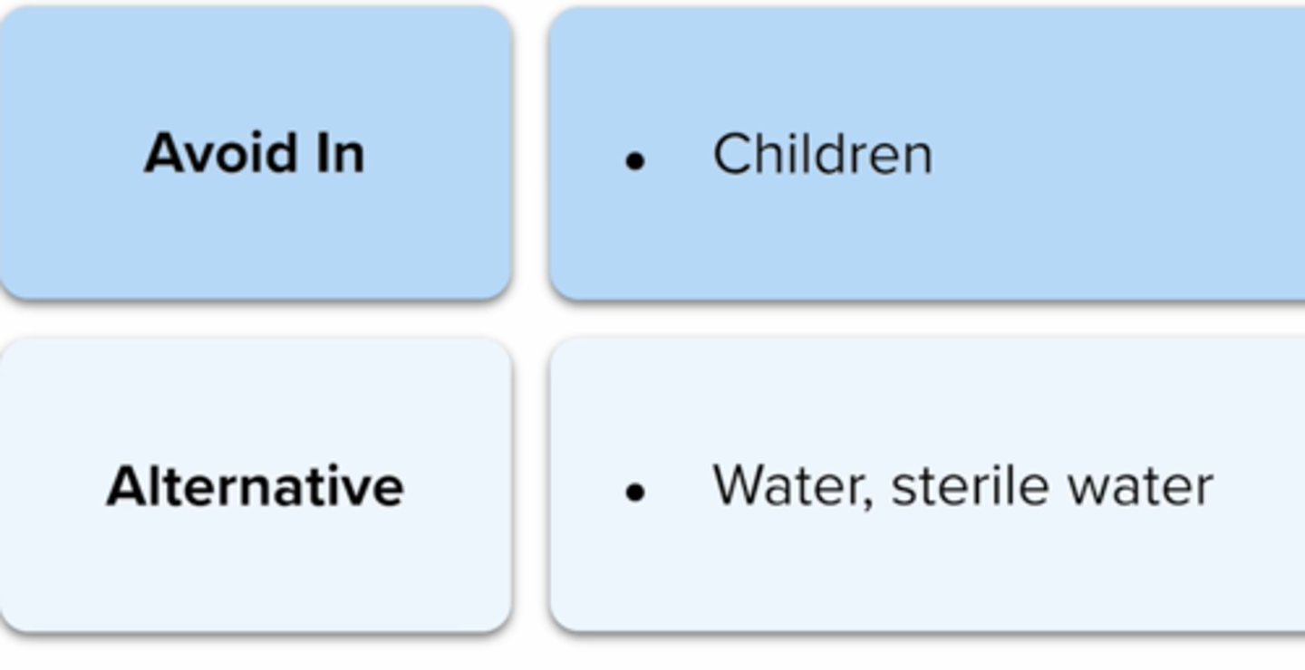 <p>excipient to be avoided in children</p>