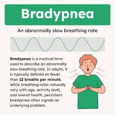 <p>slow breathing</p><p>±increase in tidal volume</p>