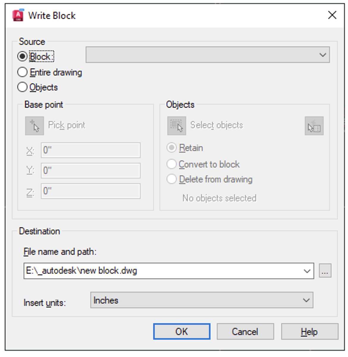 <p>The block's base point is already defined in the block definition.</p><p>3 multiple choice options</p>