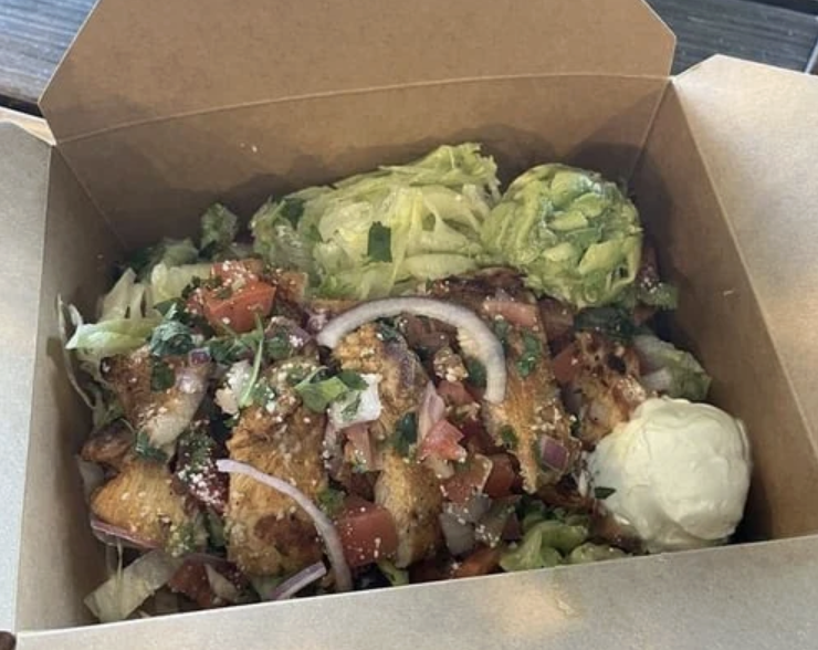 <ol start="2"><li><p>Salads &amp; Soup: Chicken Tostada Salad $14</p></li></ol><p></p>