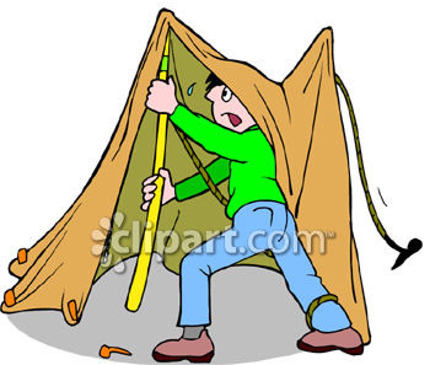<p>to put up a tent</p>