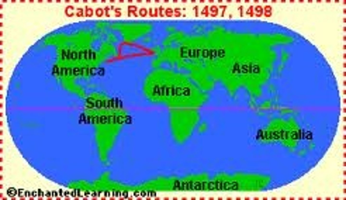 <p>Italian explorer; made voyages to North America for England</p>