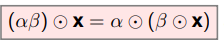 <p>Associativity of scalar</p>