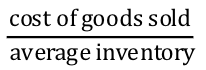 <p>How often the organization sells and replaces its inventory over a specified period of time </p>