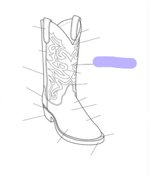 <p>What part of the boot is this? (labeled in purple)</p>