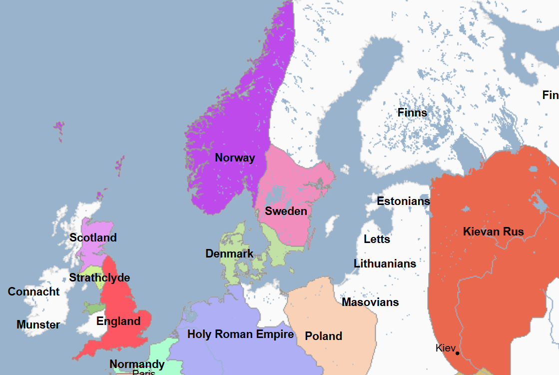 <ul><li><p>3rd King of Denmark</p><ul><li><p>He was also King of Norway and King of England </p></li><li><p>He consolidated his rule by revolting and overthrowing his predecessor and father</p></li></ul></li><li><p>He and Olaf the Norsemen of the Vikings attacked England under the reign of their King Aethelred II “The Unready,” even after Aethelred II had paid the Vikings off, ravaging throughout southern England and collecting massive tribute payments from Aethelred II</p><ul><li><p>They failed to take London initially</p></li></ul></li><li><p>He and his Danish forces eventually took control of all of England following the English surrender of London to them</p><ul><li><p>Their King Aethelred II “The Unready” was deposed and was reported to have fled to France to join Queen Emma and their children, who have taken refuge with her brother, the Duke of Normandy</p></li><li><p>He and his forces subjugated the English forces and were not prepared or willing to take bribes from them</p></li><li><p>He planned to consolidate his hold on England as an act of revenge against Aethelred II “The Unready”</p><ul><li><p>This was because he wished to avenge his sister Gunnhild and the Danes killed by Aethelred II “The Unready” in the secret St. Brice’s Day Massacre of Danes living in England which he ordered</p></li><li><p>He retaliated by burning homestead throughout southern England before accepting a substantial bribe to withdraw</p></li><li><p>However, when Aethelred II “The Unready” persuaded one of his top commanders, Thorkell the Tall, to defect, he felt he had no choice but to invade England, and he landed on Humberside and marched south</p></li></ul></li></ul></li><li><p>He thus became King of England for a short time, usurping the throne, overthrowing the House of Wessex and replacing it with the House of Denmark</p></li></ul><p></p>