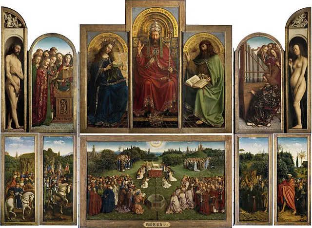 <p>most prominent Flemish painter of Early Renaissance, with his brother Hubert, he perfected the process of painting with oil and varnish. Divided his paintings into panels (triptychs). (Ghent altarpiece)</p>