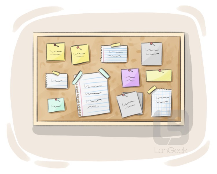 <p>Noticeboard (n)</p>