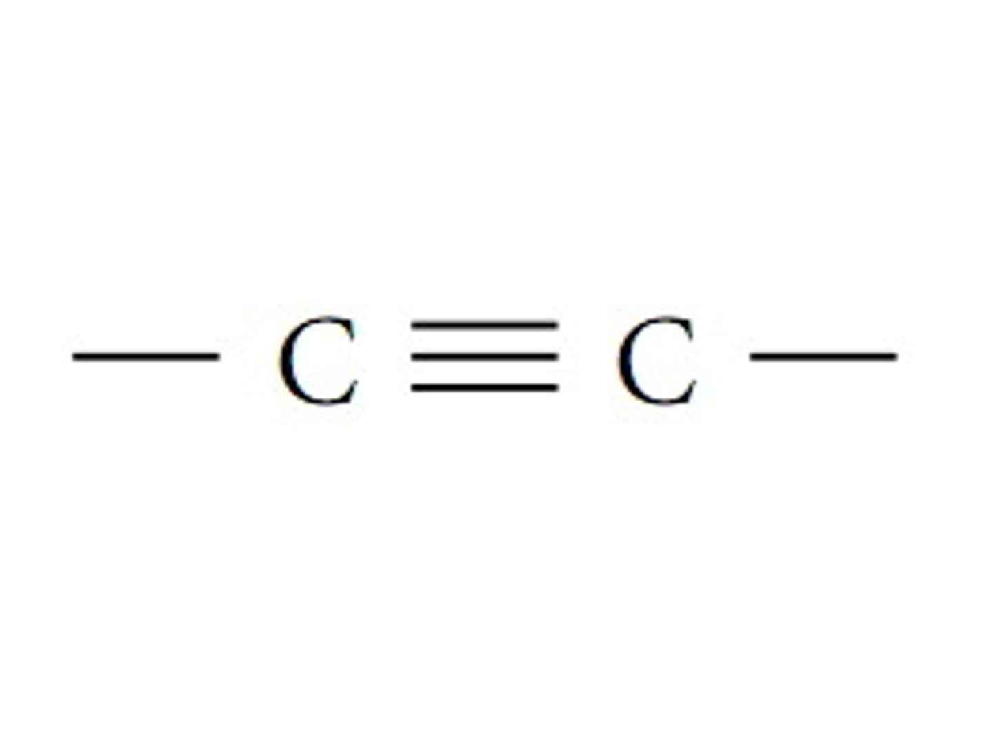 <p>C triple bonded to C</p>