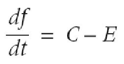 <p>C- colonization</p><p>E- extinction rate</p><p>persistance at a patch requires that C &gt; E</p>
