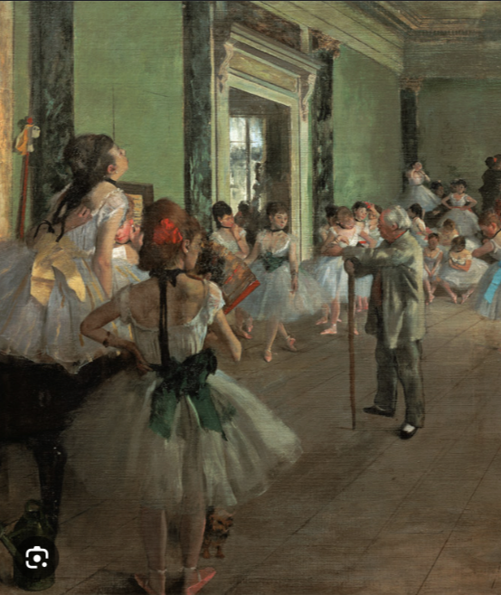 <p>Dance Class, Edgar Degas 1873-76</p>