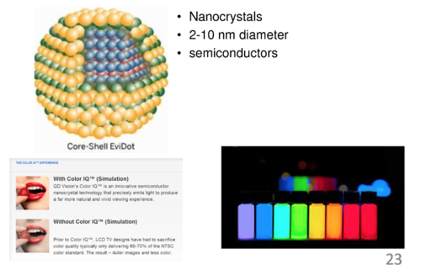 <p>a smaller cluster of atoms, usually between 2 and 10 nanometers, usually made with conducive material such as zinc</p>