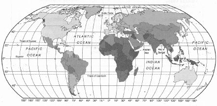 <p><span>The regions shaded dark on the map above would describe high rates for all of the following indicators of development EXCEPT:<br></span></p><ul><li><p><span>a. literacy rates</span></p></li><li><p><span>b. infectious disease incidence</span></p></li><li><p><span>c. total fertility rates</span></p></li><li><p><span>d. growth rates</span></p></li><li><p><span>e. infant mortality rates</span></p></li></ul>
