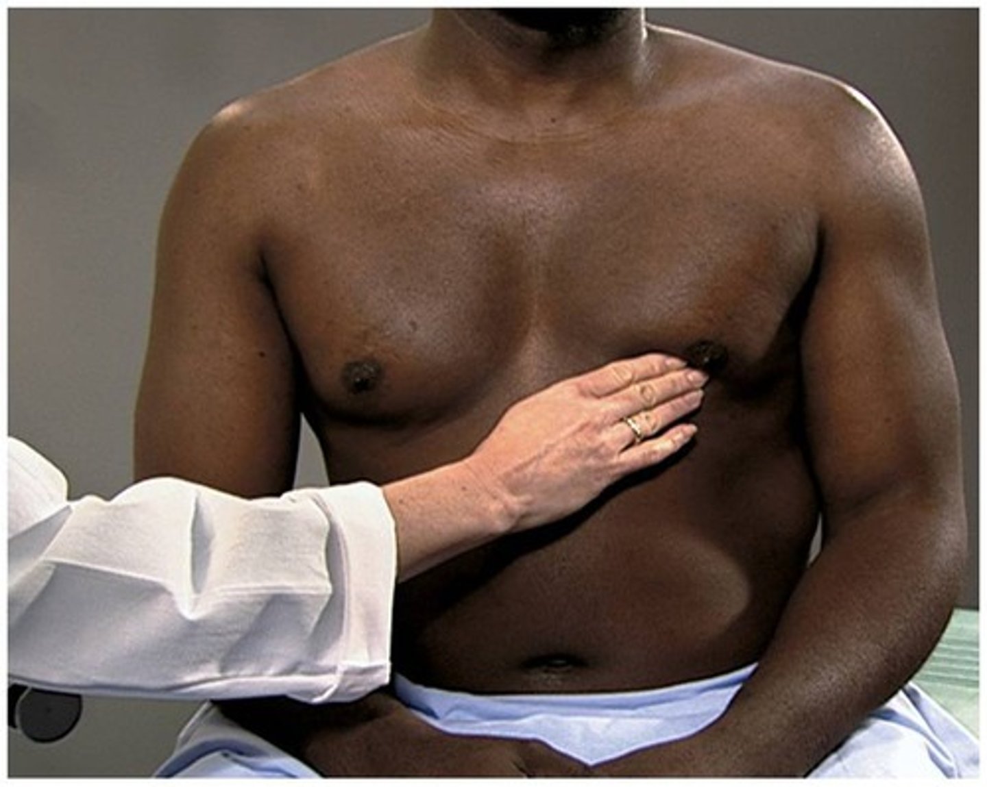 <p>-look at the apical pulse (which is the pulsation against the left ventricle against chest wall)</p><p>-visible at 4th or 5th intercostal space</p><p>-easier to see in children or patients with a thin chest wall</p><p>-look for lifts or heaves</p>