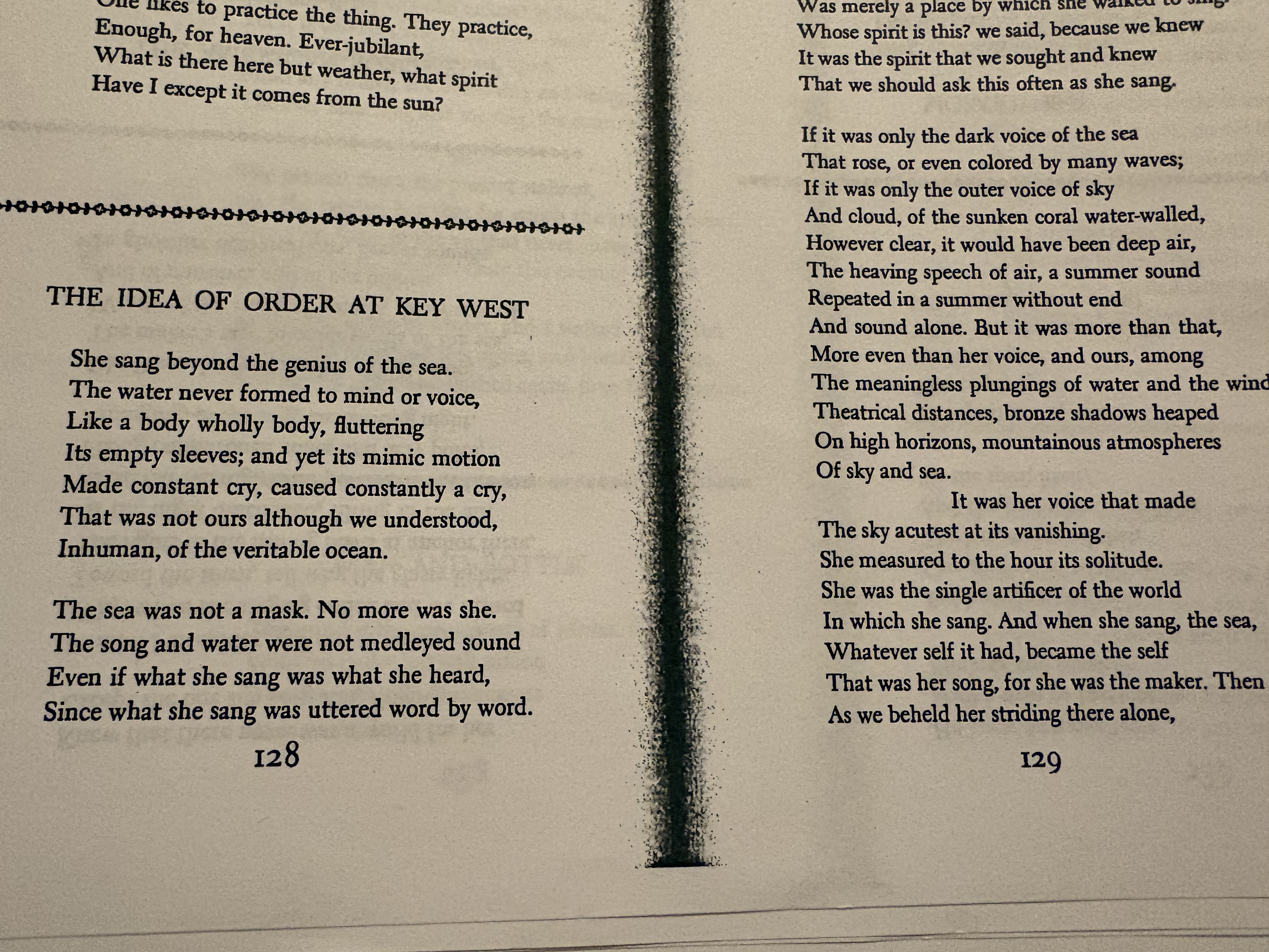 <p>The idea of order at key west</p>