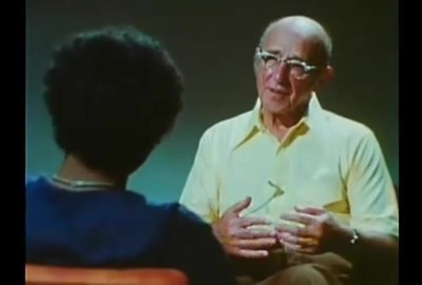 <p>a nondirective insight therapy based on the work of Carl Rogers in which the client does all the talking and the therapist listens</p>