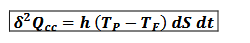 <p><em>se retrouver en calculant δQ<sub>cc</sub> = Φ<sub>cc</sub>dt puis en remplaçant Φ<sub>cc </sub>par sa définition en fonction de j<sub>cc</sub> et dS (Φ<sub>cc </sub>= ∫∫<sub>S</sub> (j<sub>cc</sub>dS), puis on intègre cette relation et remplace le tout dans  δQ<sub>cc</sub> = Φ<sub>cc</sub>dt</em></p>