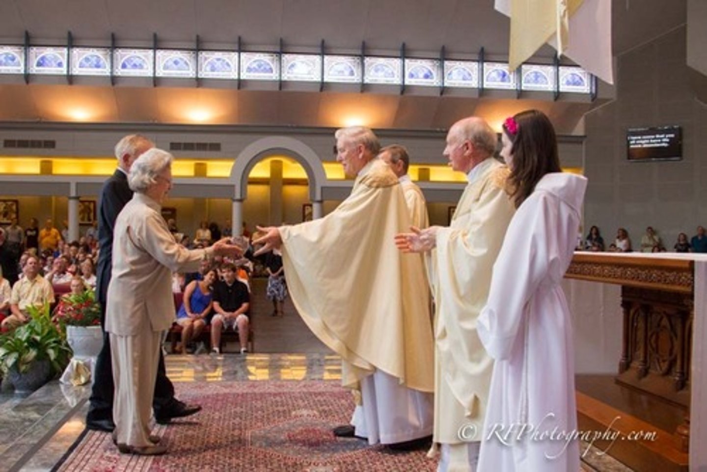 <p>the people's offering for the Holy Sacrifice, priest prays over the gifts, sanctifying them, acknowledging their worthiness in God's eyes; offering ourselves, the fruits of our labor, offertory sacrifices.</p>