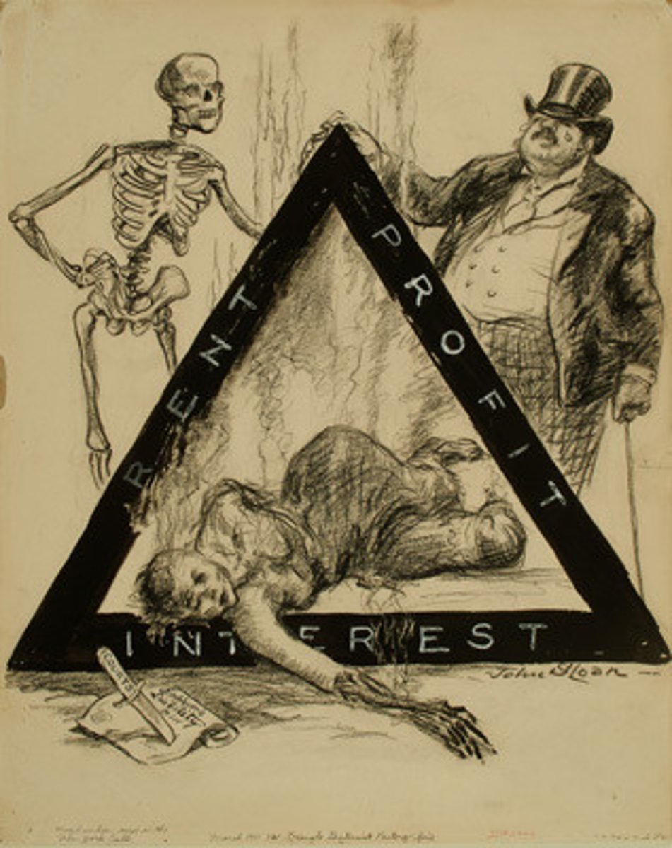 <p>March 1911 fire in New York factory that trapped young women workers inside locked exit doors; nearly 50 ended up jumping to their death; while 100 died inside the factory; led to the establishment of many factory reforms, including increasing safety precautions for workers</p>