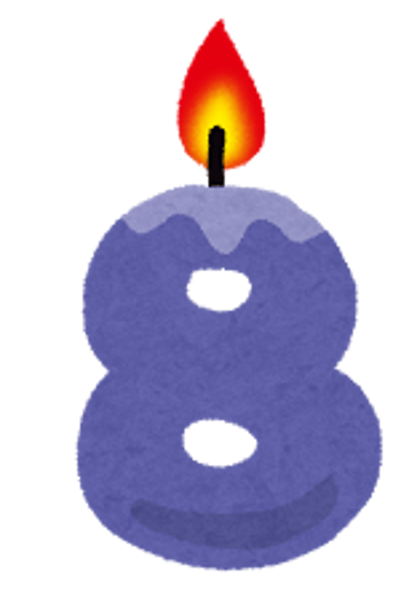 <p>八歳 (はっさい)</p>