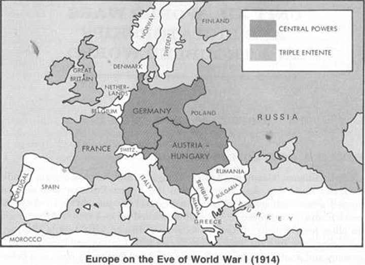 <p>A condition of roughly equal strength between opposing countries or alliances of countries. This was the goal of the alliance systems established before WWI - so that one side did not have a definite advantage over the other so that it had no incentive to go to war or feel that it had a strong chance of winning it. In this way peace was to be maintained.</p>