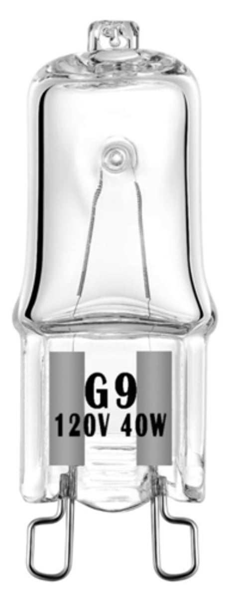 <p>This is a low voltage bulb, commonly found under counters in desk lamps, or as accent lighting. They come in capsule shape, with 2 pins at the base.</p>