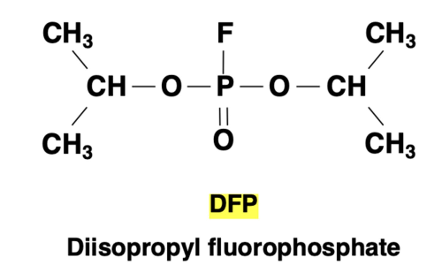 <p>Diisopropyl fluorophosphate (DFP)</p>