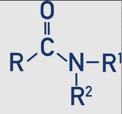 <p>The nitrogen is bonded to two organic groups (𝑅−𝐶(=𝑂)−𝑁𝑅′𝑅′′)</p>