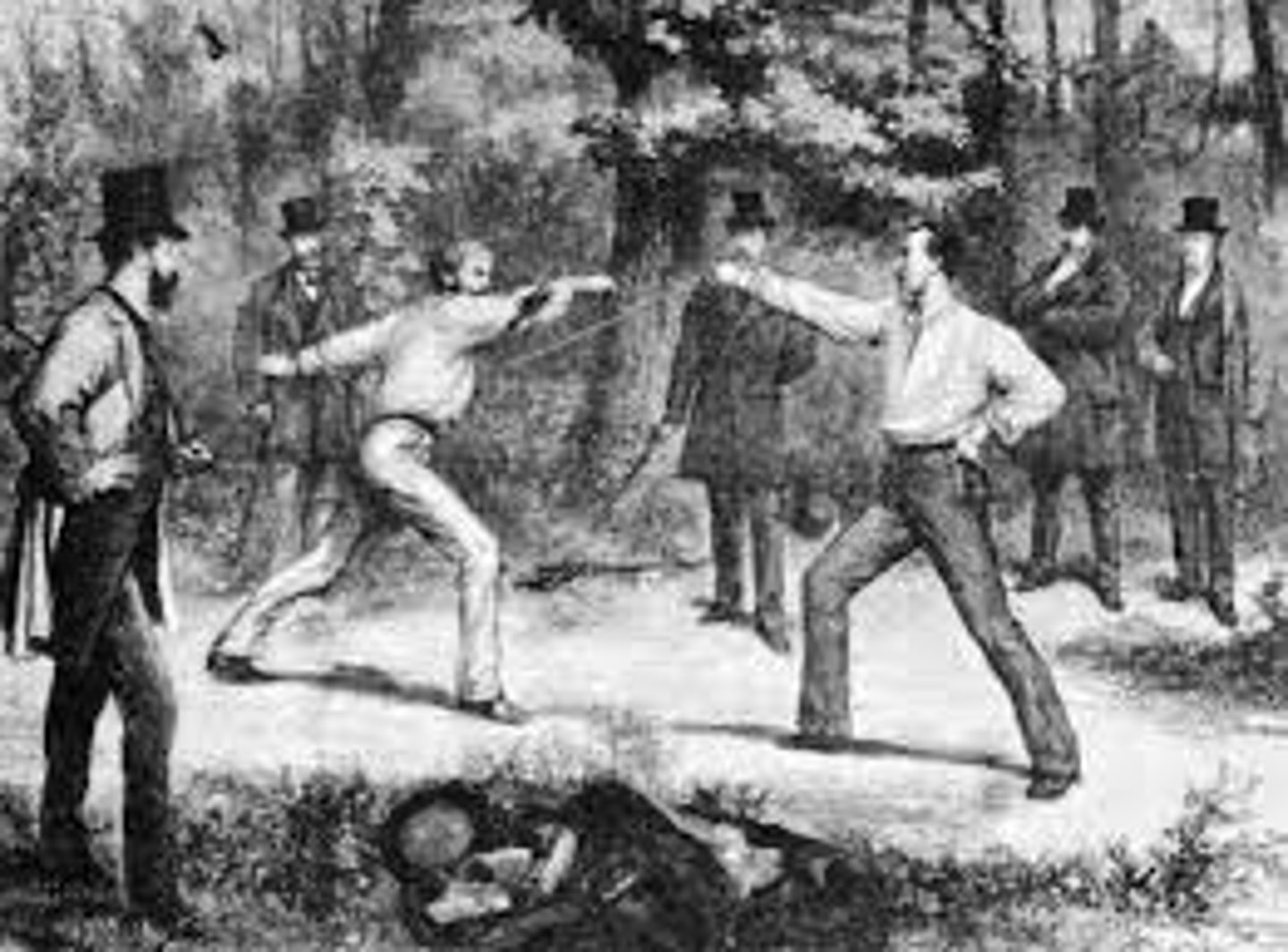 <p>Combat between two persons, especially one fought with weapons in front of witnesses</p>