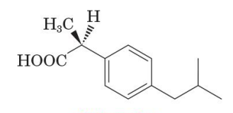 <ul><li><p>active as pain and fever reliever</p></li><li><p>its R enantiomer is inactive</p></li></ul><p></p>