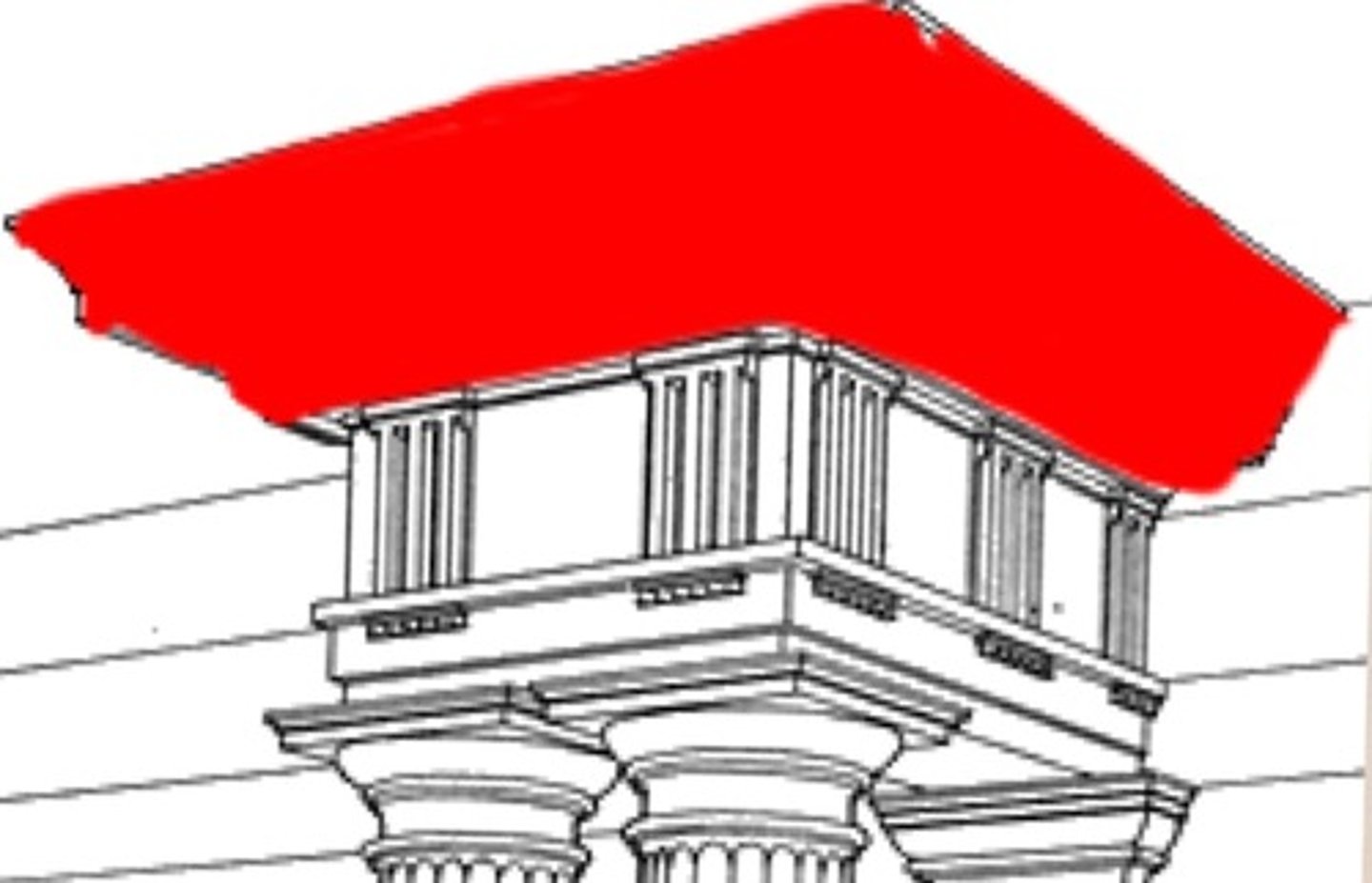 <p>Projecting crowning member of the entablature framing the pediment</p>