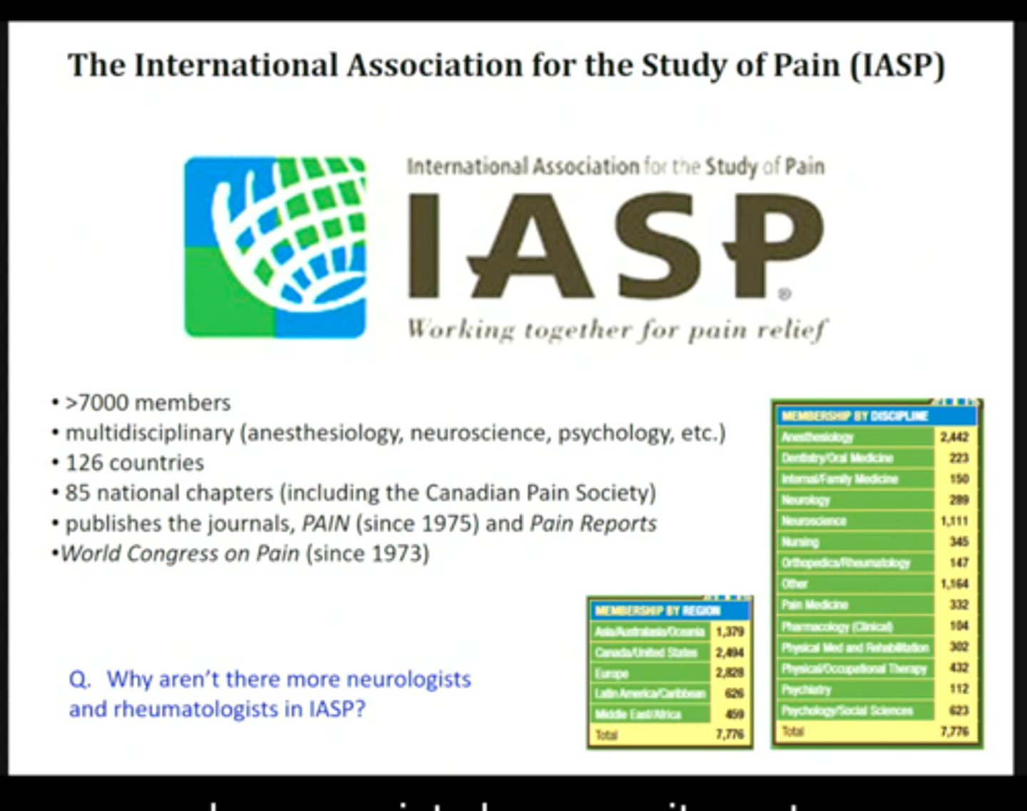 <p>An unpleasant sensory and emotional experience associated with actual or potential tissue damage or described in terms of such damage.</p><p>Activity induced in the nociceptor and nociceptive pathways by a noxious stimulus is not pain, which is always a psychological state, even though we may well appreciate that pain most often has a proximate physical cause."</p>