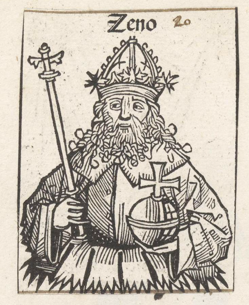 <p>Wat gebeurde er in 493 met keizer Zeno?</p>