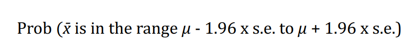 <p>What is a Confidence Interval?</p><ul><li><p>A <strong>confidence interval</strong> is a range that likely contains the <strong>true population mean</strong>. Think of it as a gap between two points that shows where the true value is most probably found.</p></li></ul><p>Why Do We Need Confidence Intervals?</p><ol><li><p>Sampling from a population</p><ul><li><p>In statistics, we use a <strong>sample</strong> (a small group) to estimate characteristics of the <strong>population</strong> (the whole group).</p></li><li><p>But samples are not perfect—they don’t exactly represent the population.</p></li></ul></li><li><p>Sampling variation</p><ul><li><p>Each sample gives slightly different results. This is called <strong>sampling variation</strong>—the idea that one sample's mean (average) is unlikely to exactly match the population's true mean.</p></li><li><p>Example: If you measure the average height of RTR students using Sample 1, Sample 2, and Sample 3, the results will vary. The sample means will not exactly equal the population mean.</p></li></ul></li></ol><p>How Does a Confidence Interval Help?</p><p>Because of sampling variation, we create a <strong>range</strong> (the confidence interval) where we believe the <strong>true population mean</strong> is located.</p><ul><li><p>This range gives us a <strong>high probability</strong> that the population mean falls within it.</p></li><li><p>Example: If the true population mean is 5.5, the confidence interval might say the mean lies between 5.3 and 5.7.</p></li></ul><p>Key Points About Confidence Intervals:</p><ol><li><p><strong>Definition</strong>: A confidence interval is the range of possible values where the <strong>true population mean</strong> is likely to be.</p></li><li><p><strong>Components</strong>: It always has:</p><ul><li><p>A <strong>lower limit</strong>: The smallest plausible value.</p></li><li><p>An <strong>upper limit</strong>: The largest plausible value.</p></li></ul></li><li><p><strong>Formula</strong>: The range is typically calculated as:</p><ul><li><p>Confidence&nbsp;Interval=μ±(1.96×standard&nbsp;error) (Picture)</p></li></ul></li></ol><p>Here, μ is the sample mean, and 1.96 corresponds to a 95% confidence level.</p><p>Confidence Level vs. Confidence Interval</p><ul><li><p><strong>Confidence interval</strong>: The actual range (e.g., 5.3 to 5.7).</p></li><li><p><strong>Confidence level</strong>: The probability that this range contains the true mean (e.g., 95%).</p></li></ul><p></p>