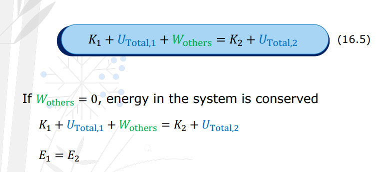 <p>Conservation of Mechanical Energy Equation.</p>