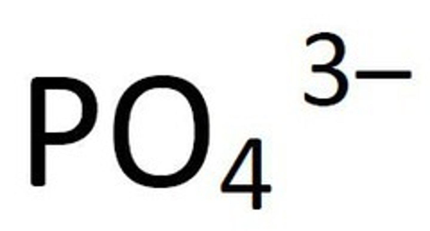 <p>PO4^{3-} </p>