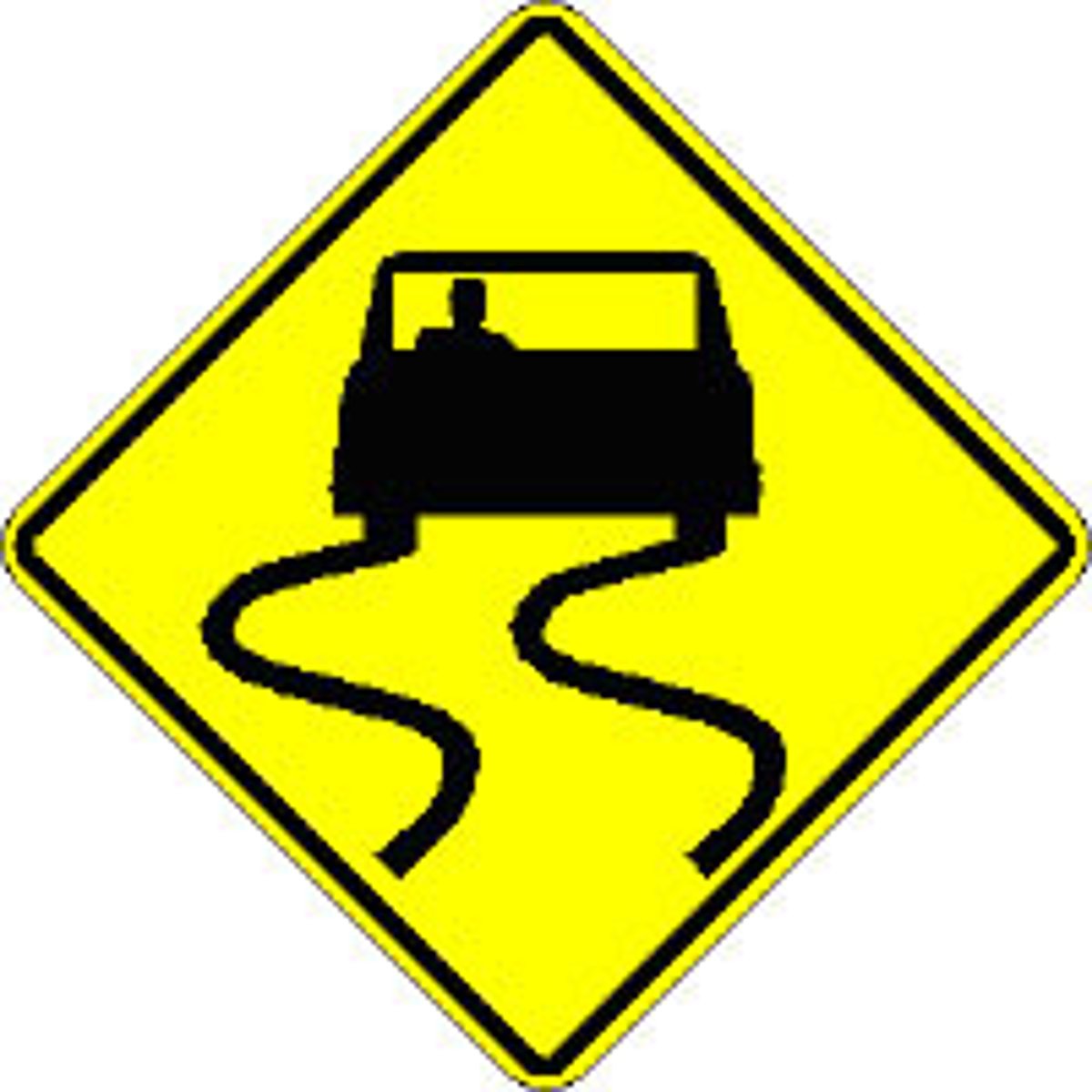<p>slippery when wet</p>