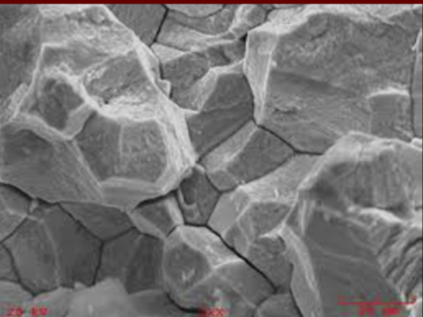 <p>brittle fracture where crack prefers to follow grain boundaries rather than through lattice structure or indv grains</p><p>characteristic of low fracture toughness</p><p>low strength fracture</p>