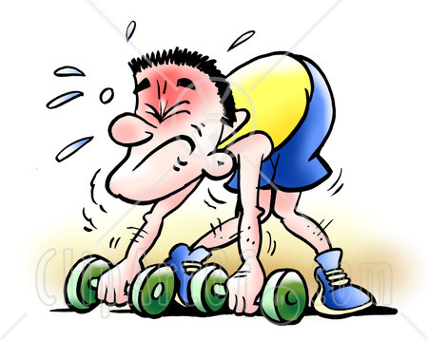 <p>Attempt.</p><p>He is ______ing to lift the weights, but he can't.</p>