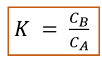 <p>k= coefficiente di ripartizione</p><p>Ca= concentrazione all’equilibrio della sostanza in fase&nbsp;“a“</p><p>Cb= concentrazione all’equilibrio della sostanza in fase&nbsp;“b“</p>