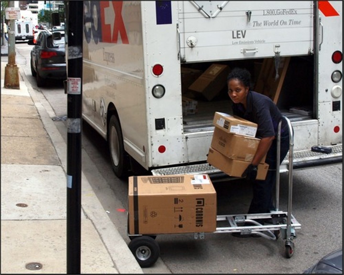<p>Rather than keeping a large inventory of components or products, companies keep just what they need for short term production and new parts are shipped quickly when needed.</p>