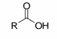 <p>a carbonyl group (C=O) with one R group attached to the carbonyl </p><p>carbon and one OH group </p><p>The OH group is part of the carboxylic acid, NOT a separate alcohol </p><p>If you see what you think is an alcohol, check to make sure the group is not an acid</p>