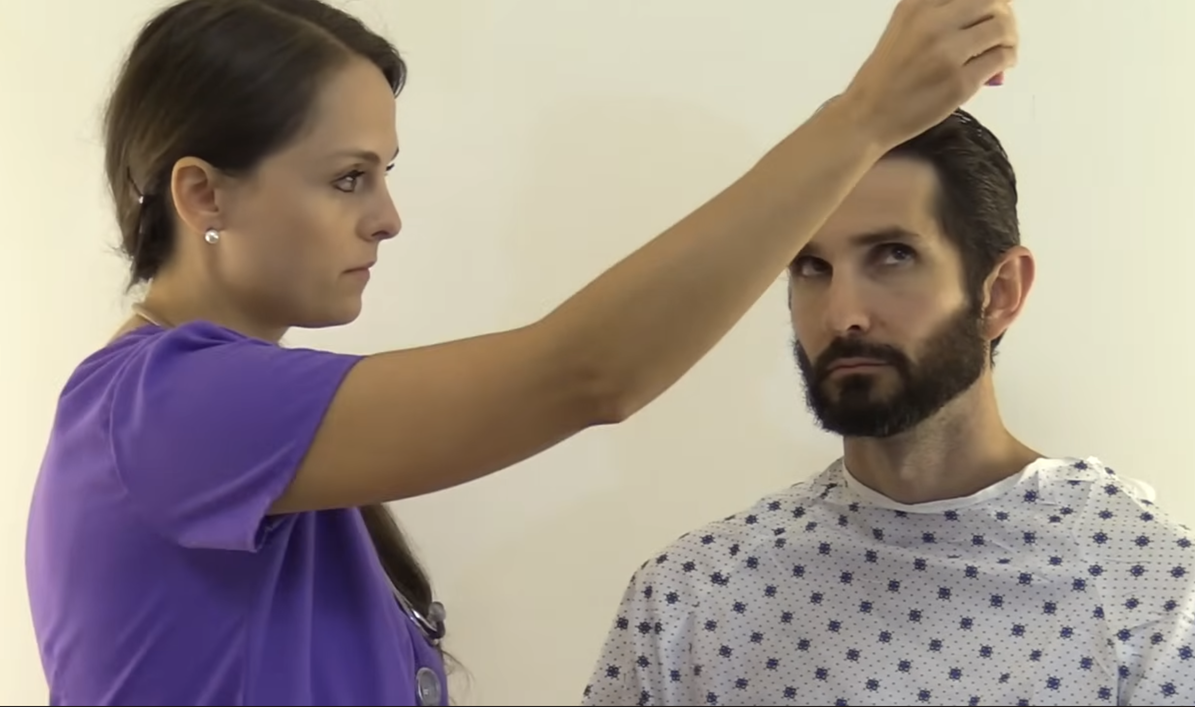 <p><strong>Test 1: Nystagmus</strong></p><ol><li><p>Hold a pen light 12in away from the patient’s nose</p></li><li><p>Ask the patient to keep their head still</p></li><li><p>Move the pen light around the 6 cardinal fields of gaze and ask the patient to watch with just their eyes</p></li><li><p>Assess any abnormal involuntary shaking of the eyes</p></li></ol><p><strong>Test 2: Pupil Reactivity</strong></p><ol><li><p>Ask the patient to stare at a distant object</p></li><li><p>Shine the pen light on one eye</p></li><li><p>Assess the ability of both pupils to simultaneously constrict and dilate</p></li></ol><p><strong>Test 3: Accommodation</strong></p><ol><li><p>Ask the patient to stare at a distant object</p></li><li><p>Move an object slowly toward the patient’s nose</p></li><li><p>Assess the ability of the pupils to constrict and and become crossed</p></li></ol><p></p>
