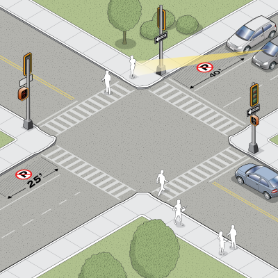 <p><span><span>Parking in an intersection is permitted:</span></span></p>